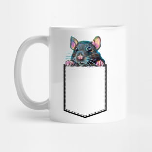 Adorable Rat in Pocket T Shirt by Robert Phelps Mug